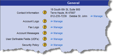 General Account Settings